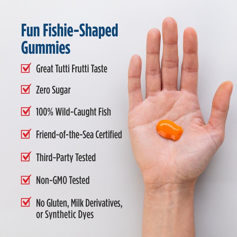 Nordic Naturals omega-3 Fishies ingredients panel highlights wild fish source