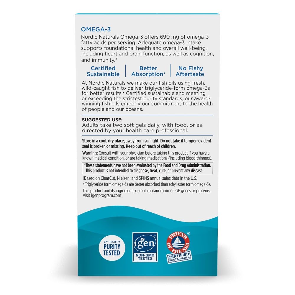 Nordic Naturals fish oil benefits graphic illustration.