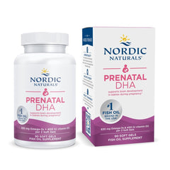 Nordic Naturals Prenatal DHA bottle front view for expectant mothers