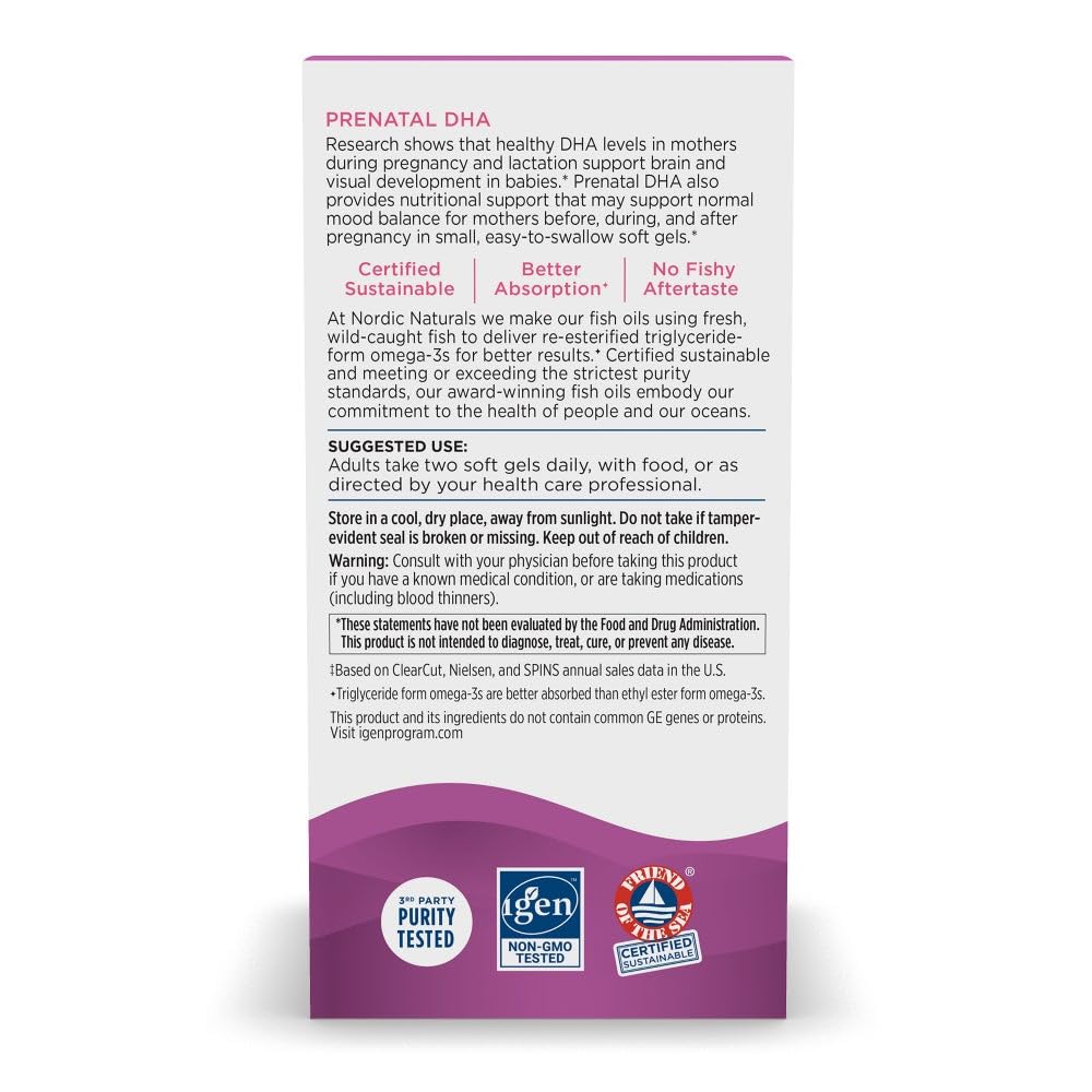 Nordic Naturals Prenatal DHA vitamin D3 claim shows added bone and immune support