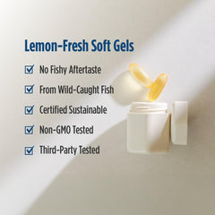Nordic Naturals ProOmega 2000 lemon pour demonstrates convenient daily dosing