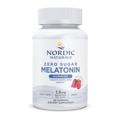 Nordic Naturals Raspberry Melatonin Gummies bottle for restful sleep