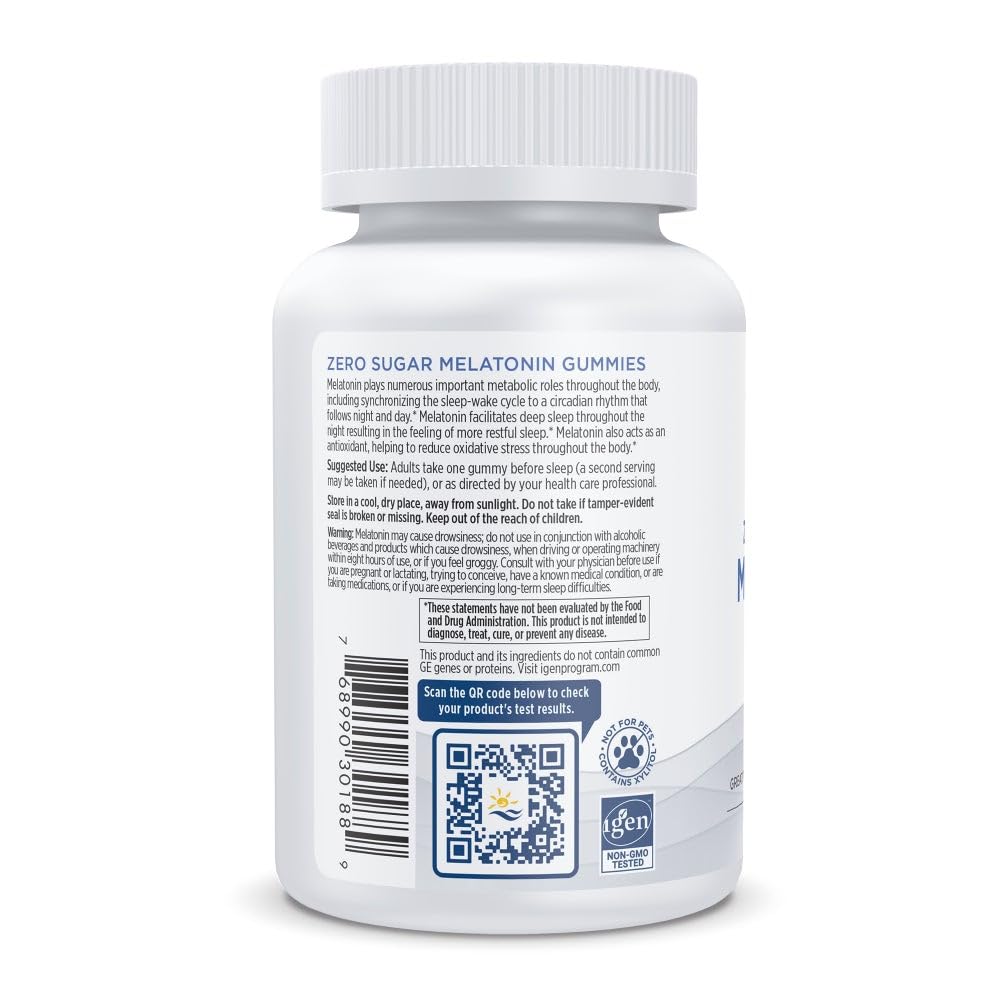 Nordic Naturals Raspberry melatonin gummies on nightstand