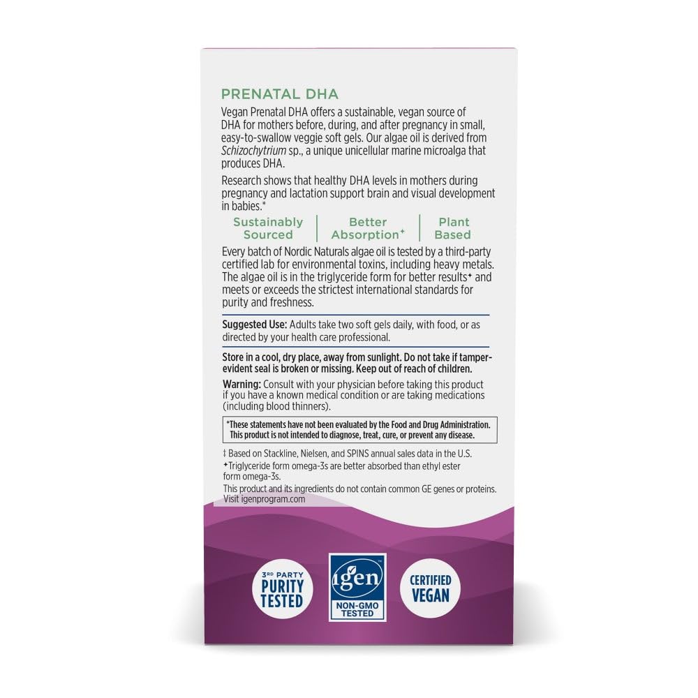 Nordic Naturals Sustainable Algae Sourcing seal reflecting ethical production.