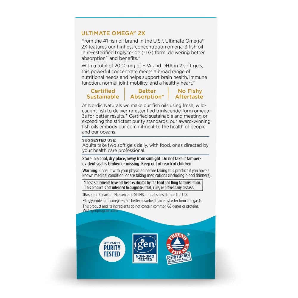 Nordic Naturals sustainable sourcing badge reinforcing ethical practices.