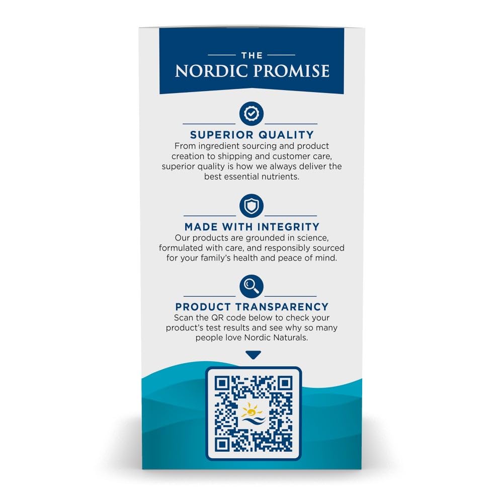 Nordic Naturals bottle on a clean kitchen counter scene
