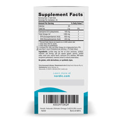 Label close-up highlighting high-potency omega-3 and CoQ10 details.
