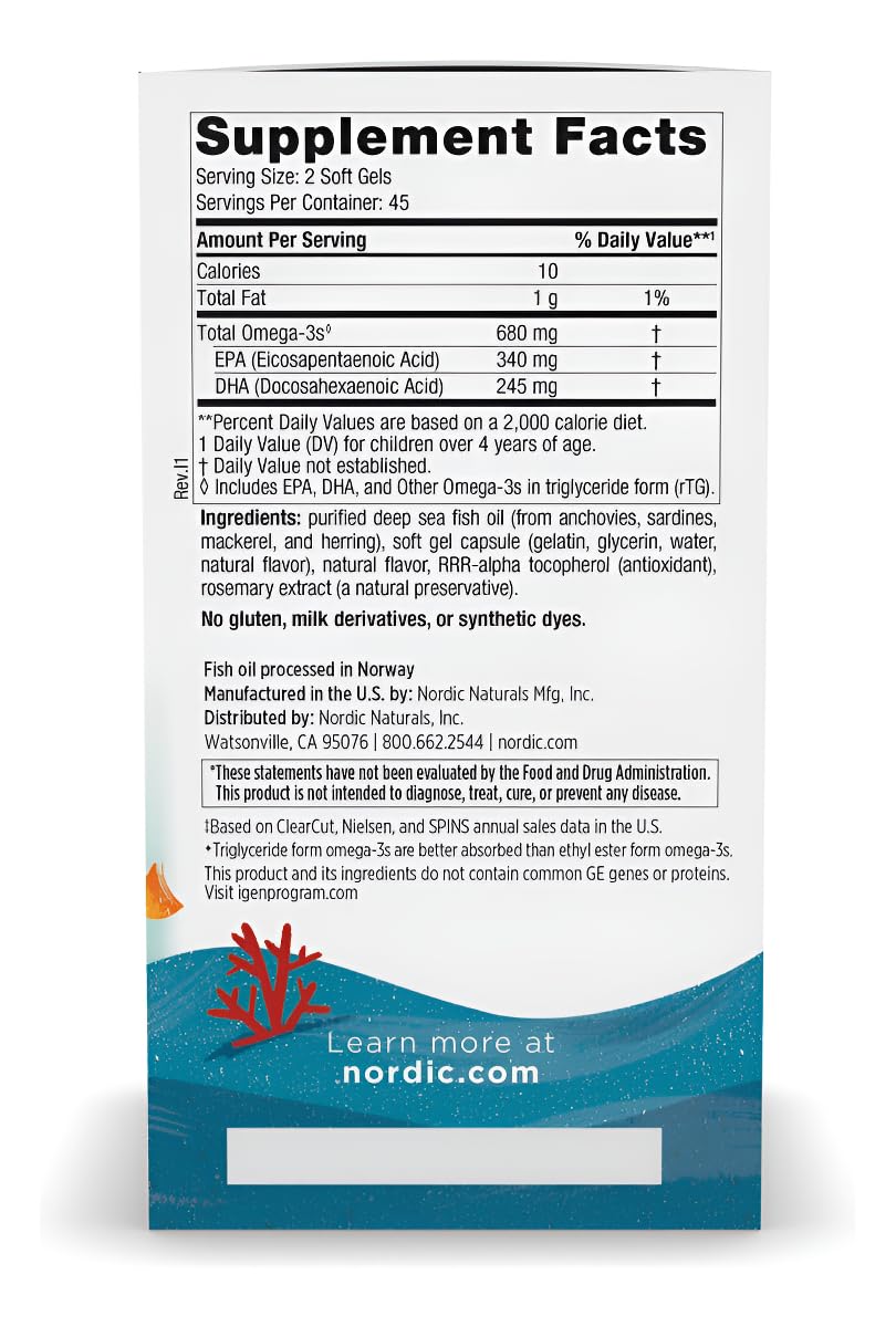 Strawberry-flavored gels offer kid-friendly daily omega-3 support.