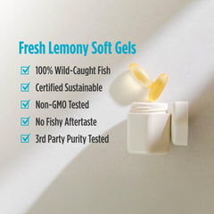 Close-up of lemon flavor label showing non-GMO ingredients