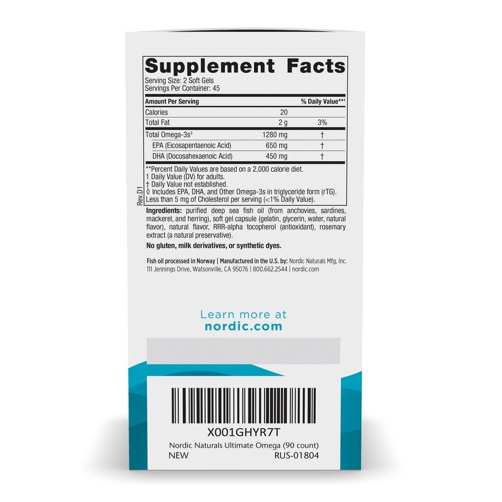 Nordic Naturals Ultimate Omega Lemon soft gels close-up may support brain function