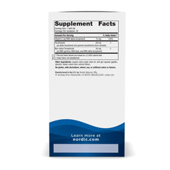 Nordic Naturals Vitamin E Complex bottle pour shows easy-to-swallow softgels.