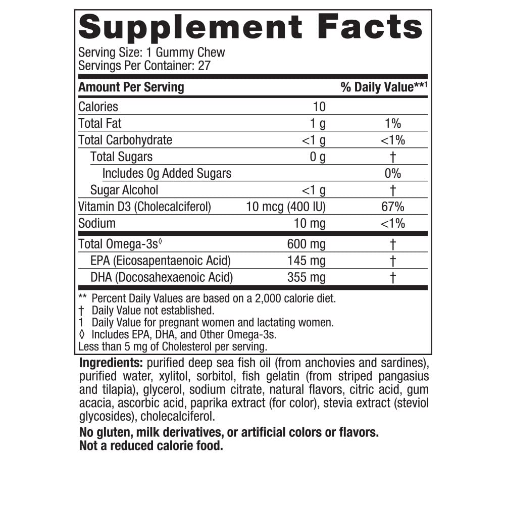 Nordic Naturals Zero Sugar Prenatal Gummies bottle back highlights ingredients and purity