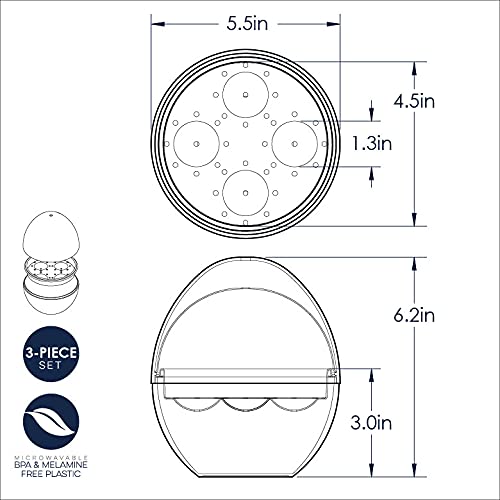 Nordic Ware Microwave Egg Boiler interior-water indicator guides precise water amount.