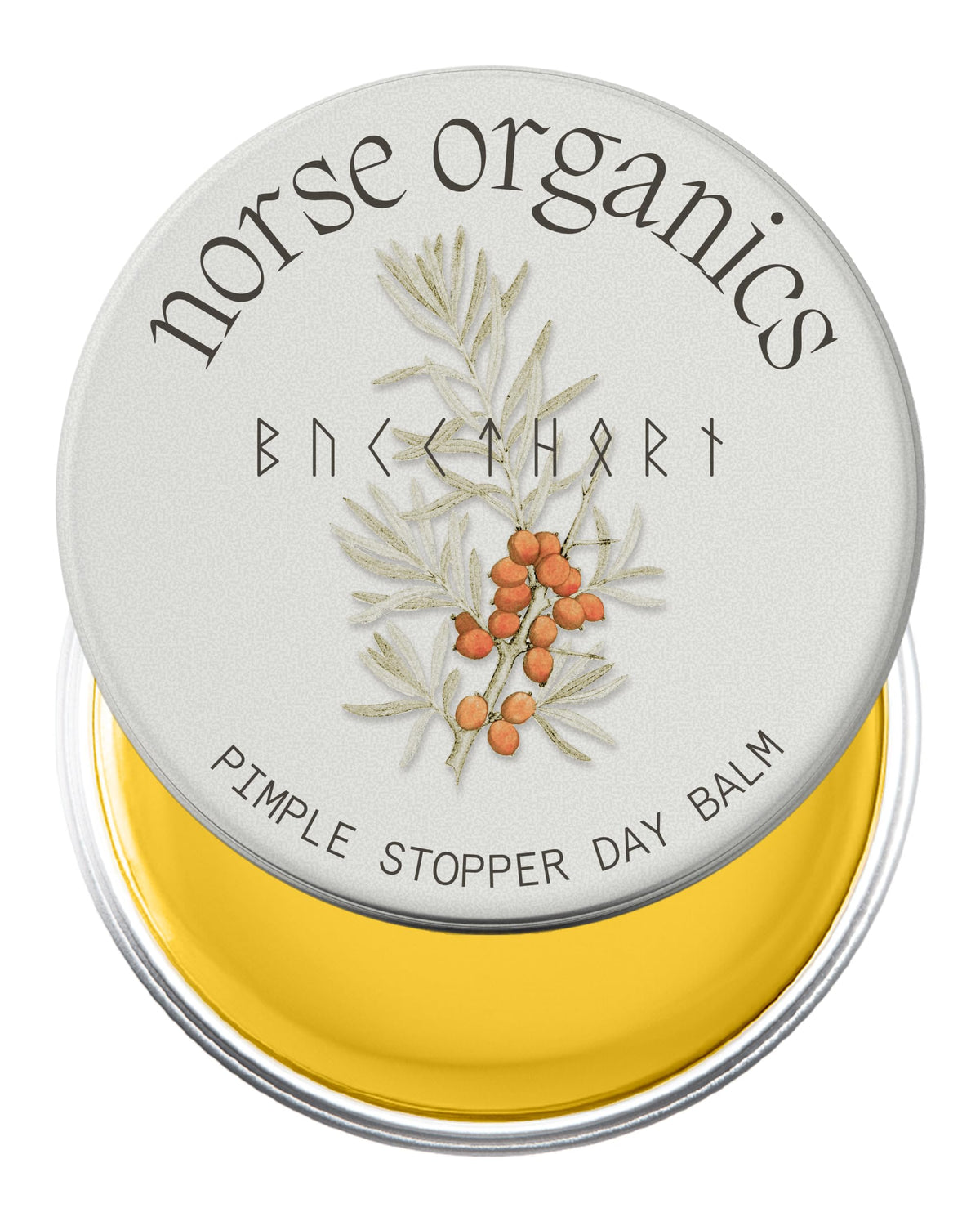 Norse Organics Pimple Stopper Day Balm jar for daytime acne care.