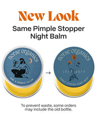 Norse Organics balm bottle with label, ideal for night routine travel.