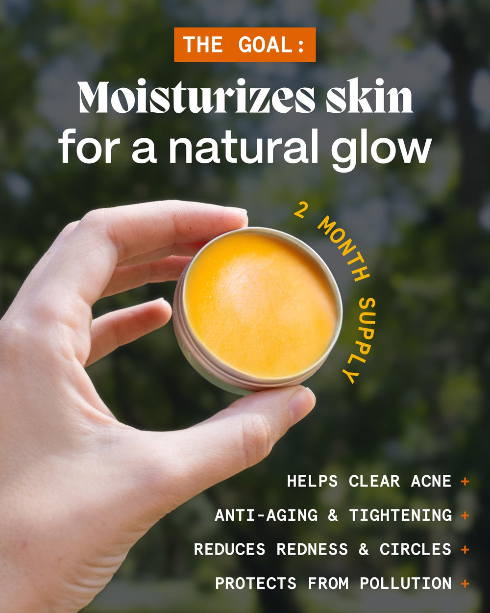 Rosehip and thistle oil swatch highlighting nourishing skin blend.