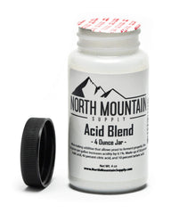 North Mountain Supply acid blend closeup showing citric, malic, tartaric mix for fermentation.