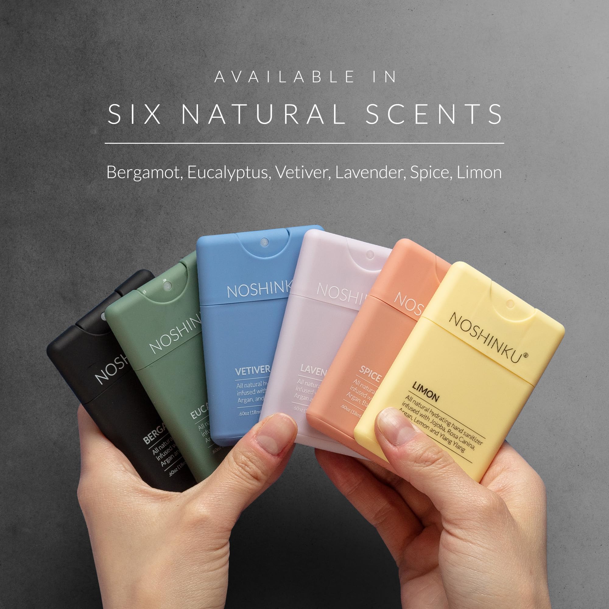 Noshinku lifestyle image of portable hand sanitizer for busy days