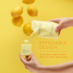Noshinku Discovery Deux 3-pack bottle side, highlighting compact design for convenient refills.