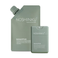 Noshinku eucalyptus pocket sanitizer refill pouch for on-the-go protection with 70% alcohol