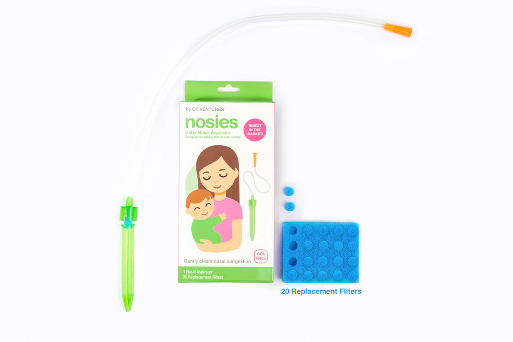 Nosies device uses BPA-free materials for safe nasal care of infants.