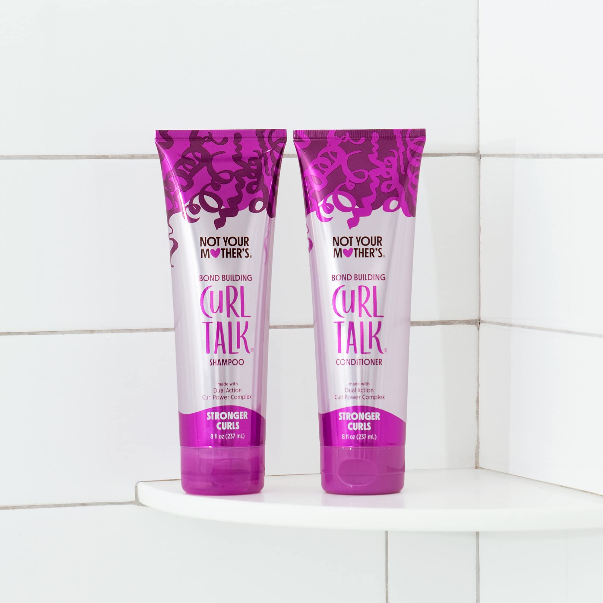 Not Your Mother's 2-pack packaging shot emphasizes value and curl-friendly care.