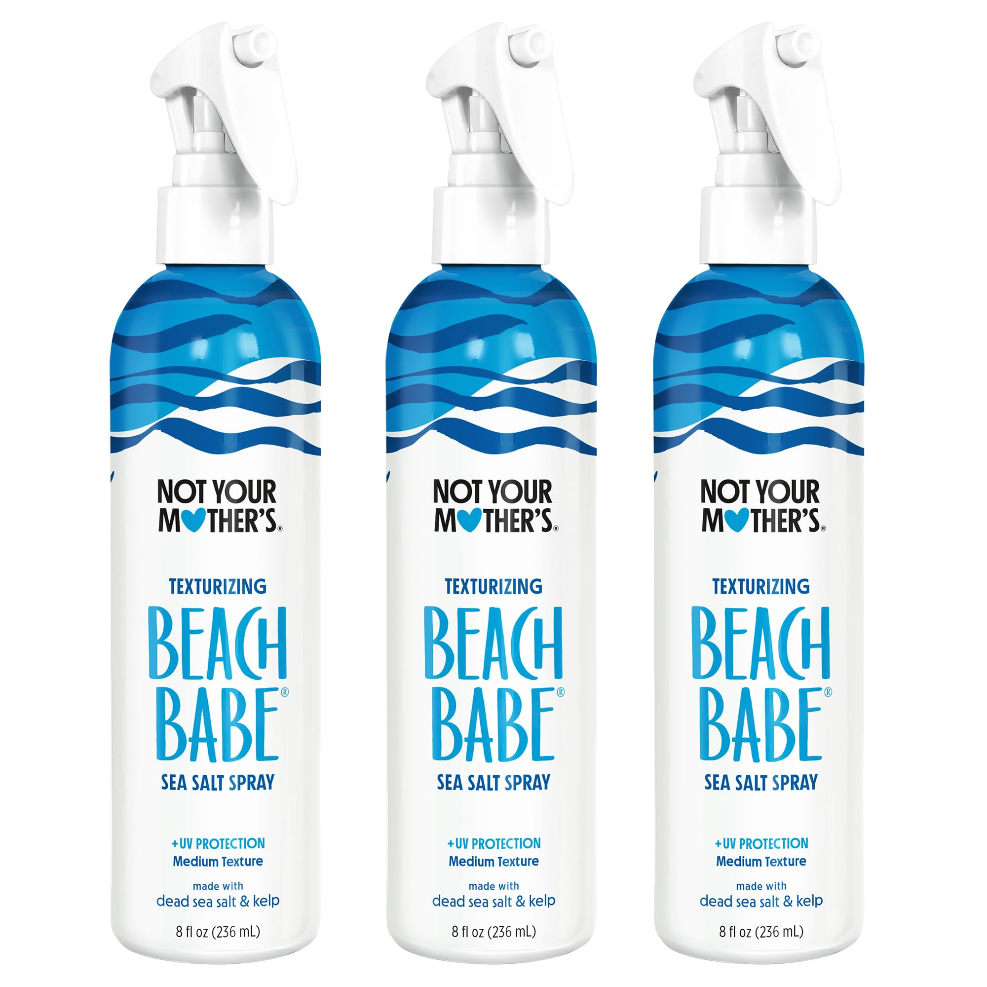 Not Your Mother's Beach Babe Sea Salt Spray 3-pack front view for textured waves.