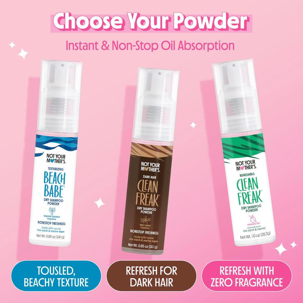 Not Your Mother's Clean Freak unscented dry shampoo powder color-safe for color-treated hair