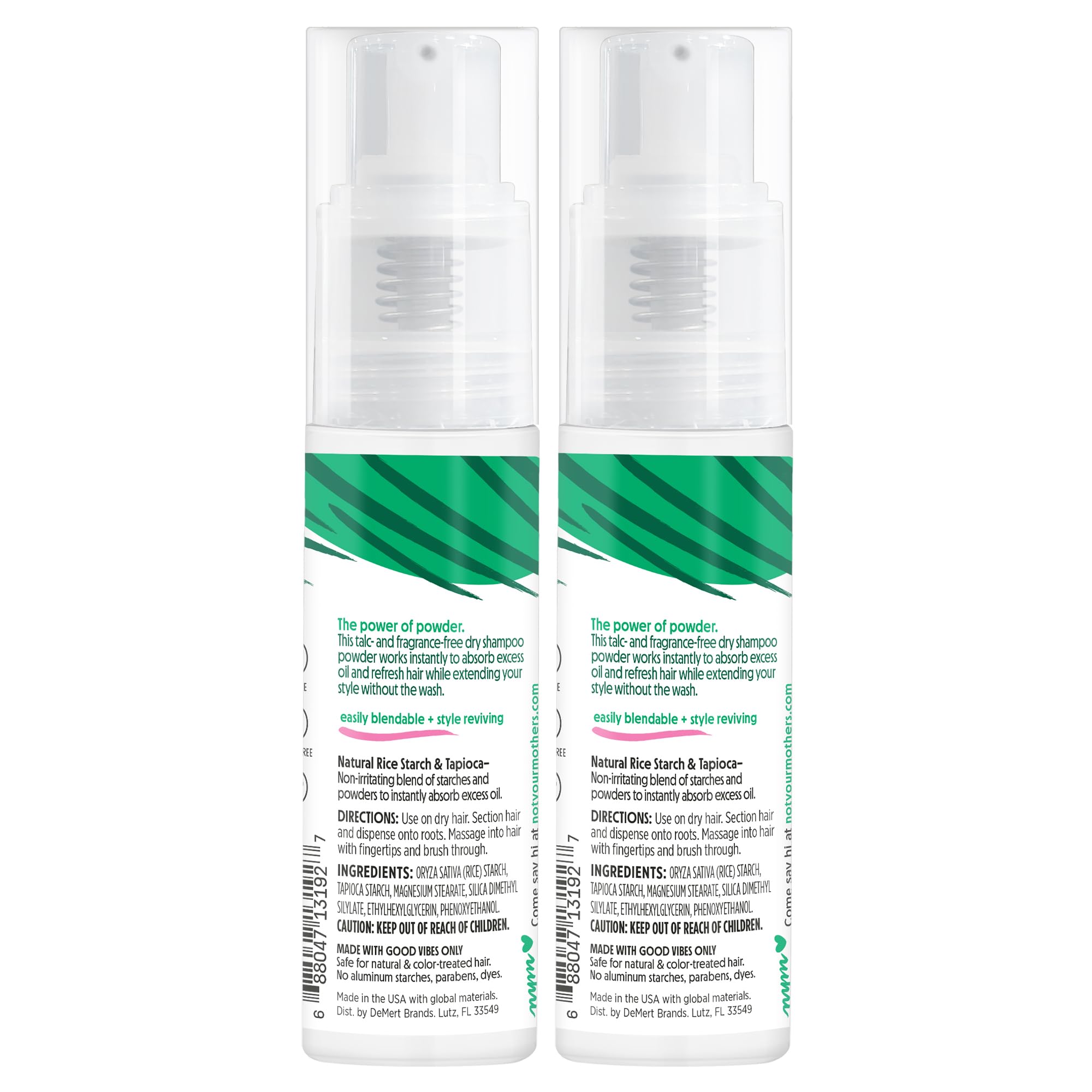 Not Your Mother's Clean Freak unscented dry shampoo powder packaging highlighting fragrance-free formula