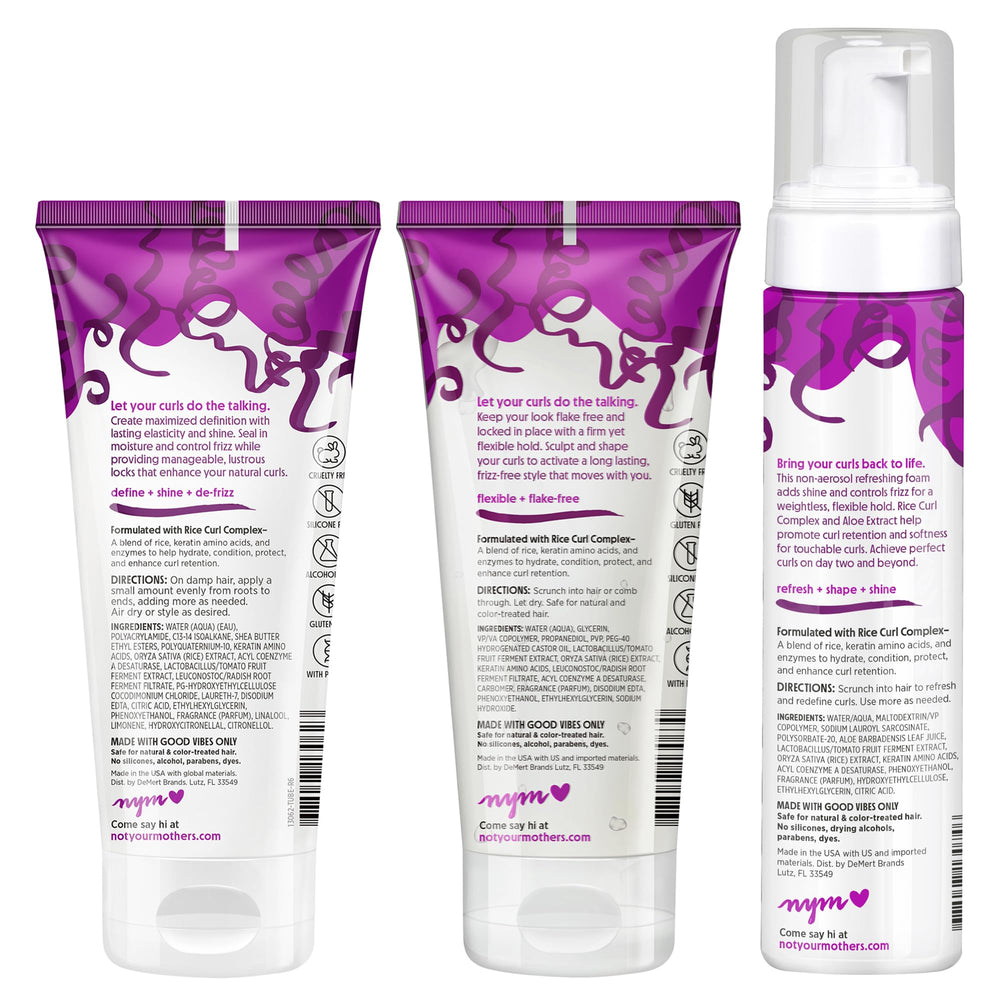 Not Your Mother's Curl Talk anti-frizz performance for smooth curls.