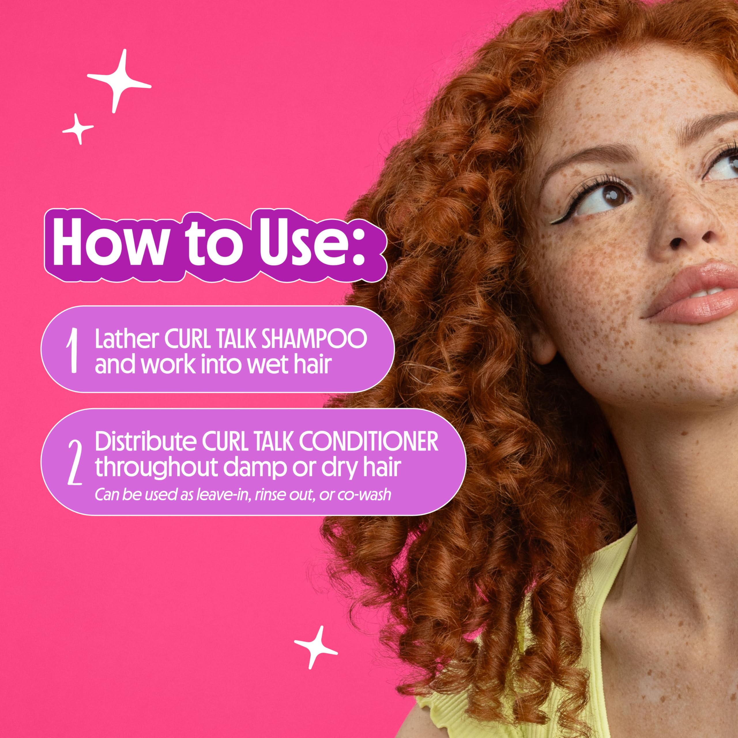Not Your Mother's Curl Talk Conditioner leave-in application closeup on curls