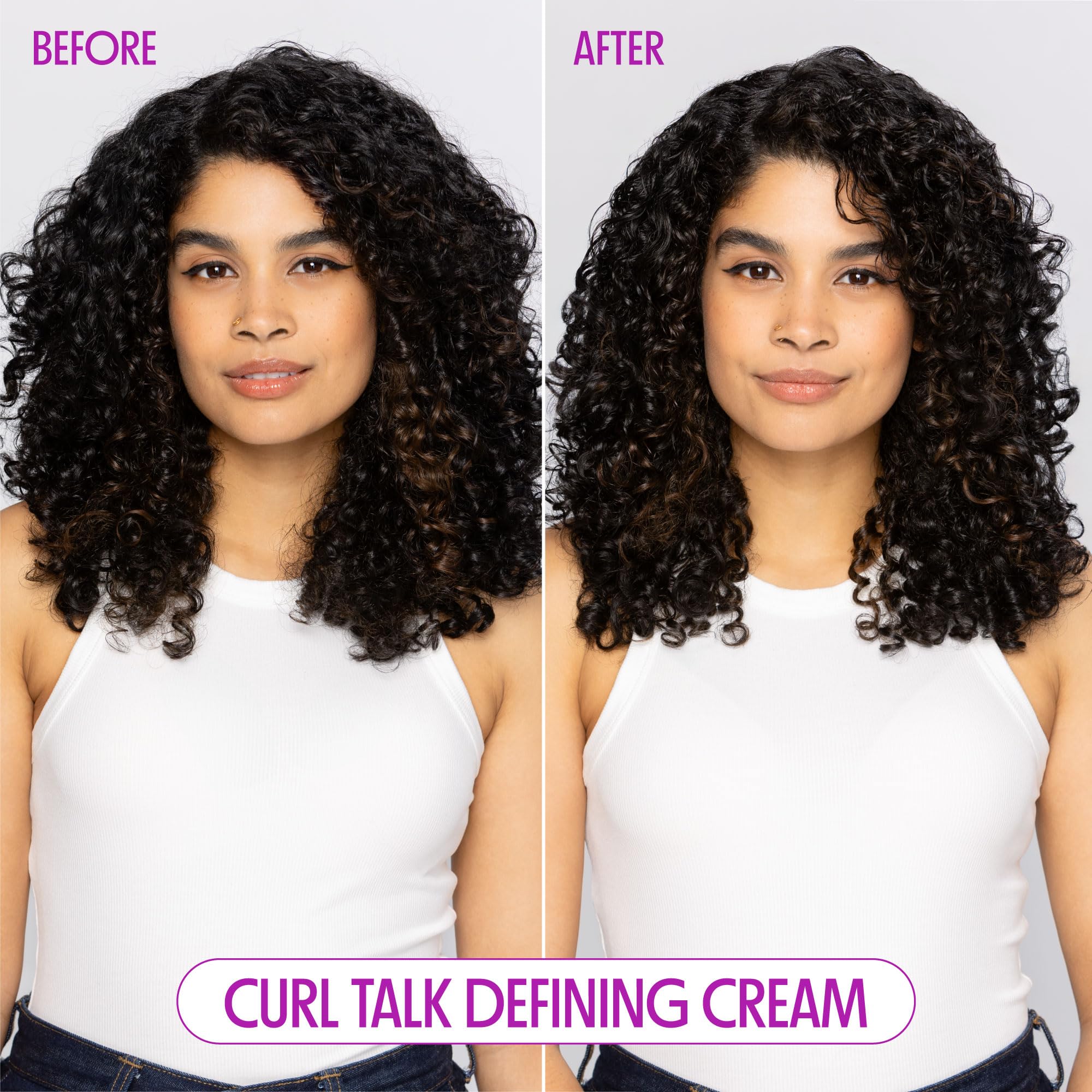 Not Your Mother's Curl Talk cream texture closeup, silky finish on defined curls.