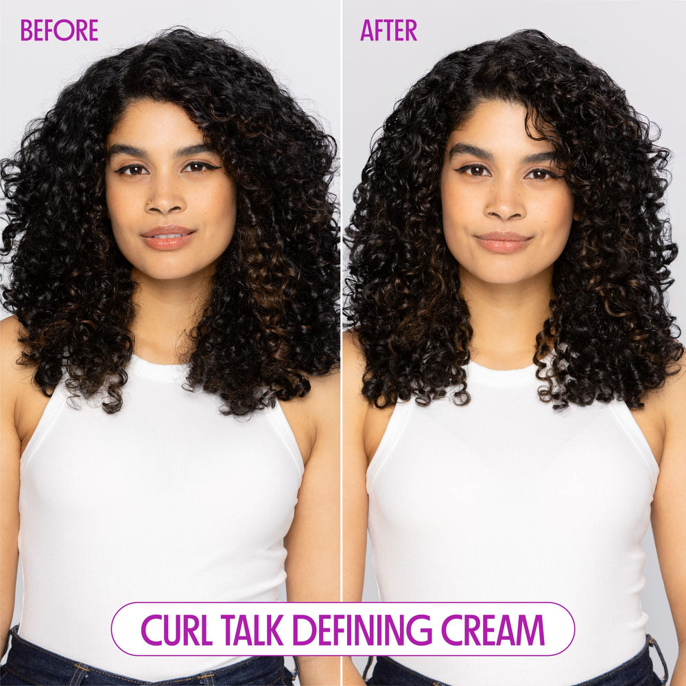 Not Your Mother's Curl Talk cream texture closeup, silky finish on defined curls.