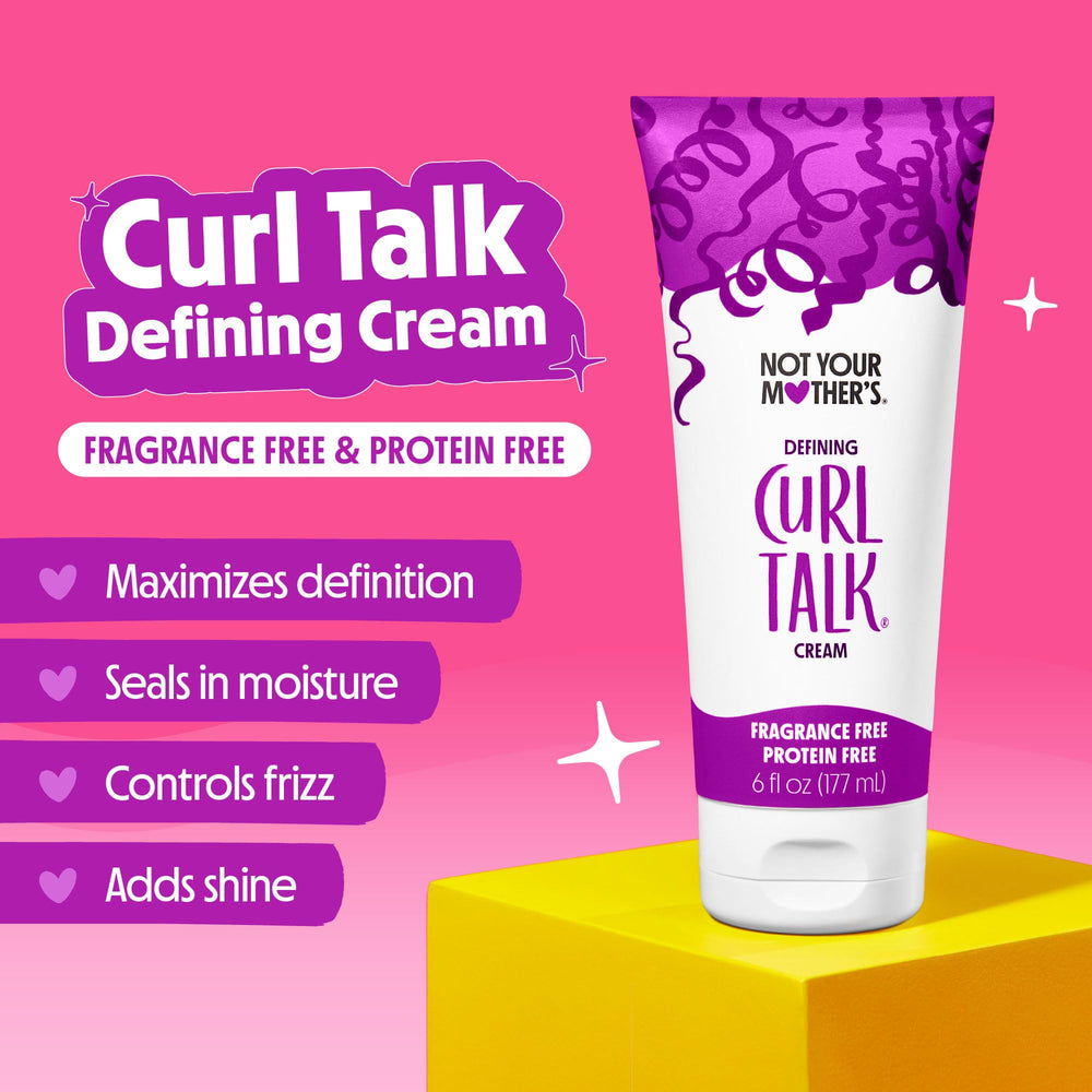 Not Your Mother's Curl Talk Defining Cream tube showcasing versatile styling and moisture retention