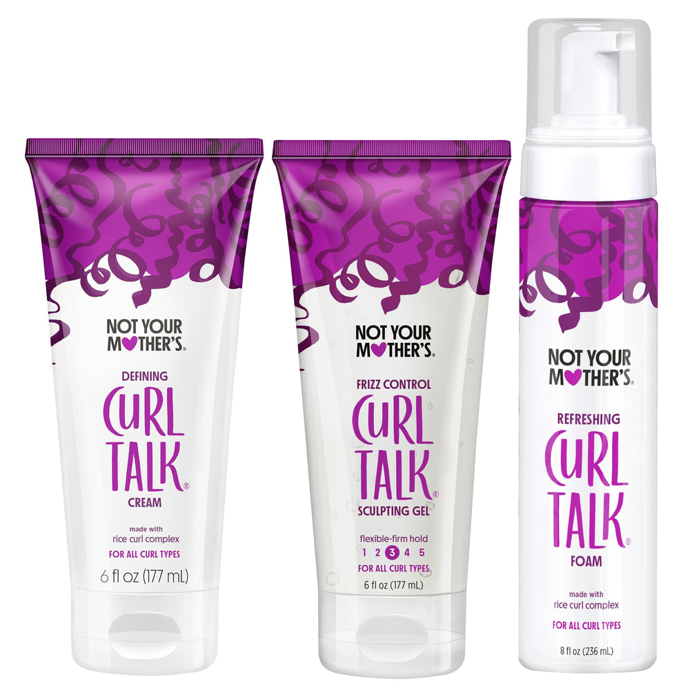 Not Your Mother's Curl Talk Frizz Control Gel for sleek, frizz-free curls.