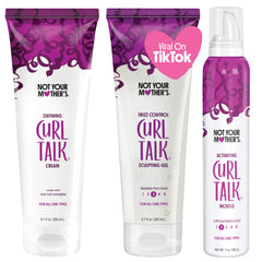 Not Your Mother's Curl Talk Kit Defining Cream bottle delivers definition and moisture.