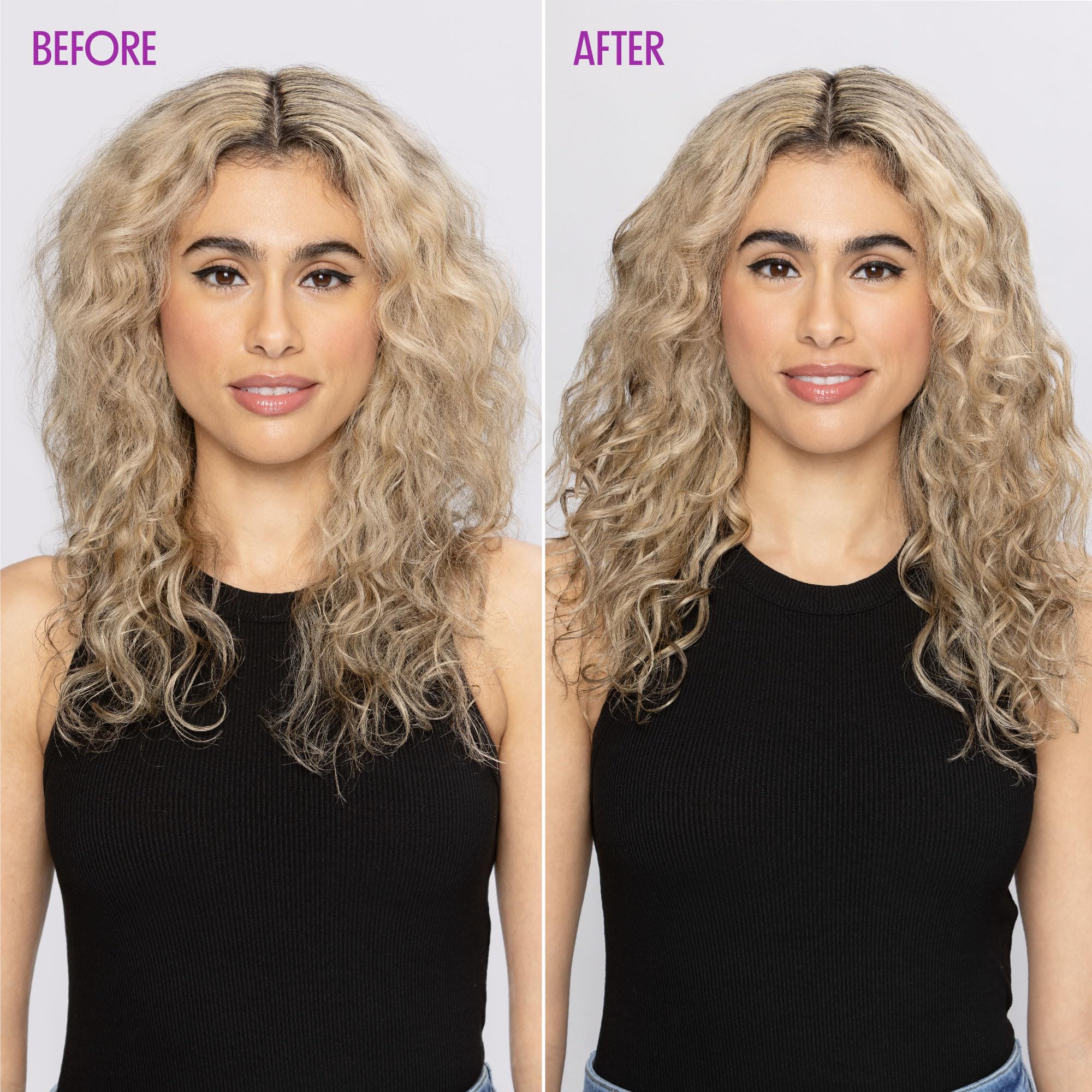 Not Your Mother's curly hair types illustration confirms safe use for all textures and color-treated hair.