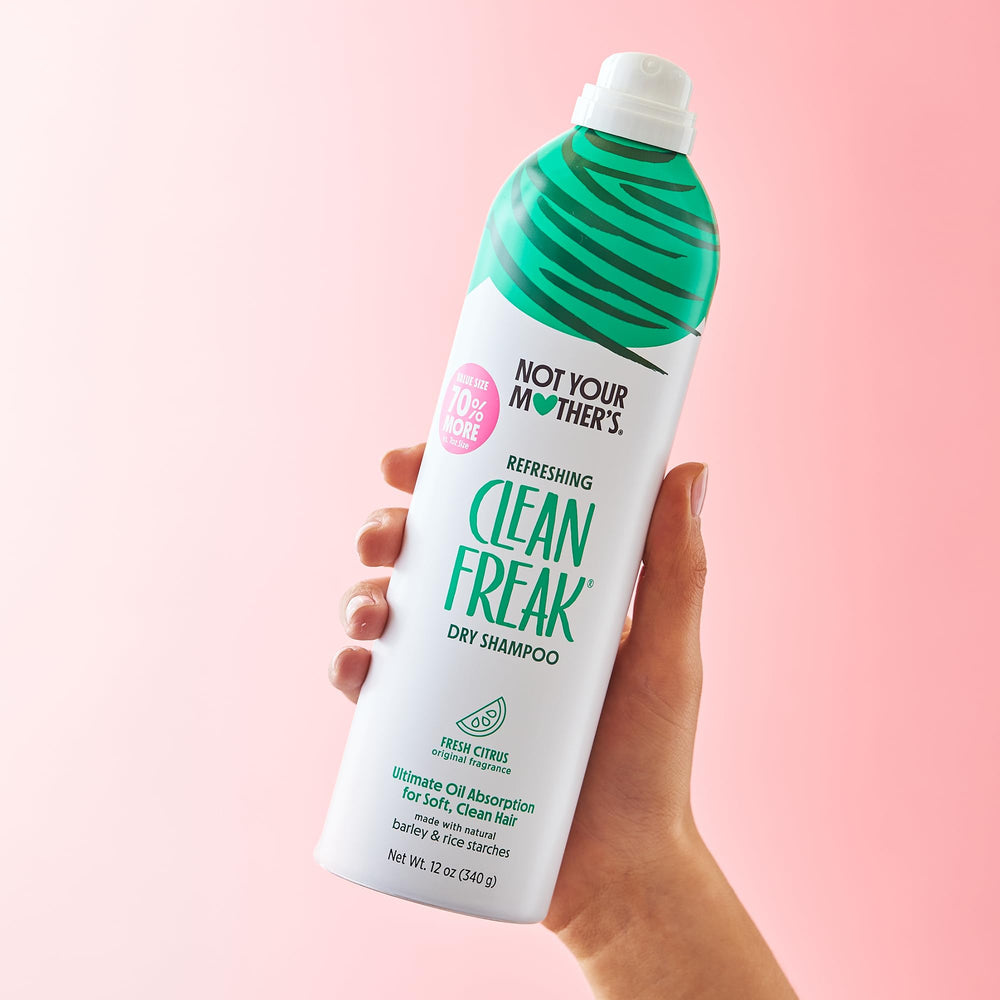Not Your Mother's Dry Shampoo No Rinse application for oil control without water.