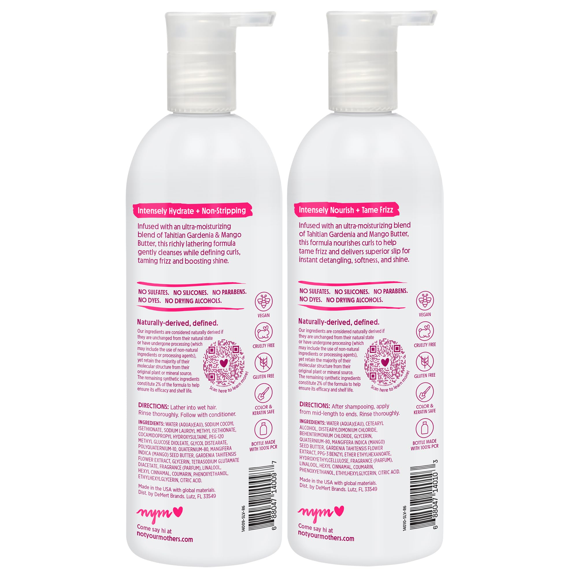 Not Your Mother's Naturals curl care routine image demonstrates wash and rinse steps