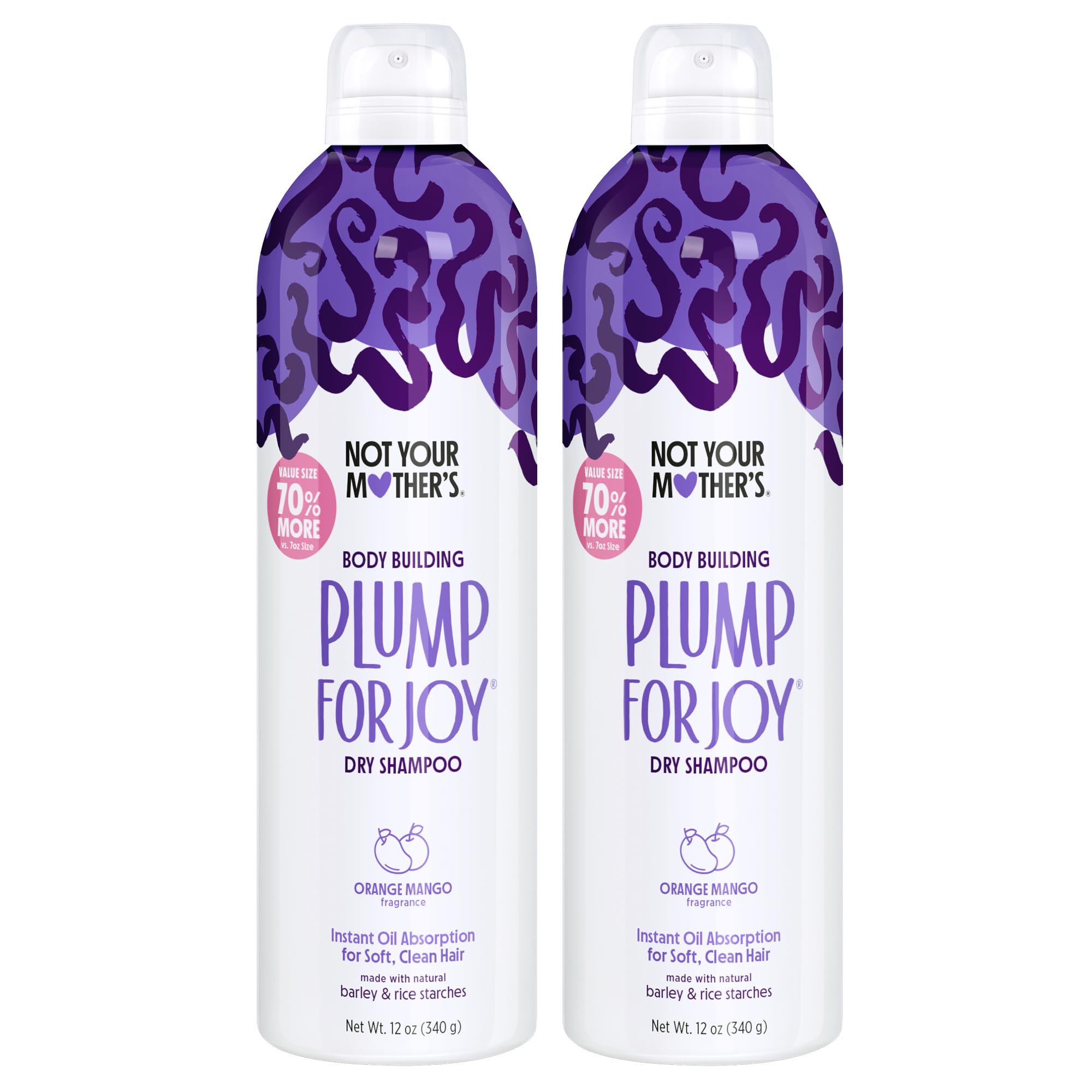 Not Your Mother's Plump for Joy bottle back shows ingredients and waterless formula