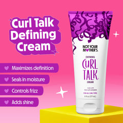Not Your Mother's Rice Curl Complex illustration emphasizes hydration and curl retention benefits.