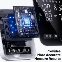 NOUYAN blood pressure monitor LED display providing large digits for easy reading.