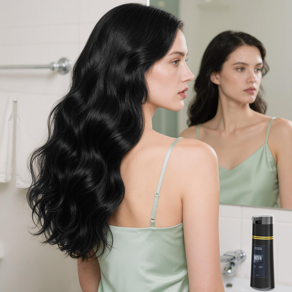 Nova DYE salon-quality color result visual.