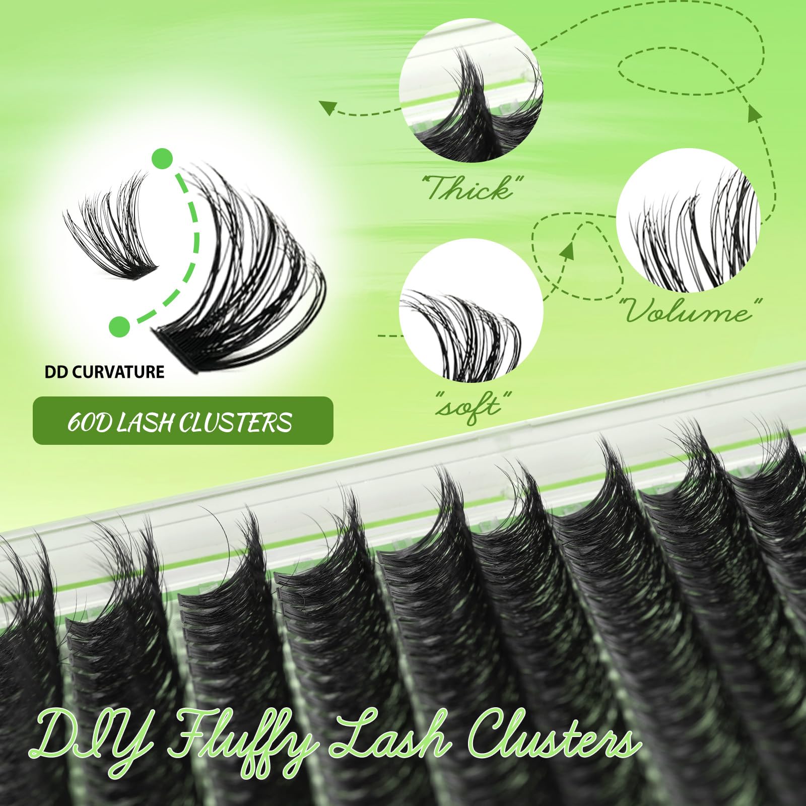 NovaBeryl bond and seal for long-lasting lash cluster wear