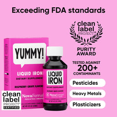 NovaFerrum Yummy dropper dose highlights precise, fuss-free iron delivery.