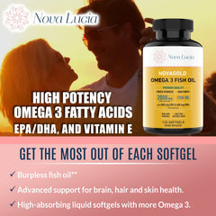 NovaGold burpless form photo showcases no fishy aftertaste for smoother supplement experience.