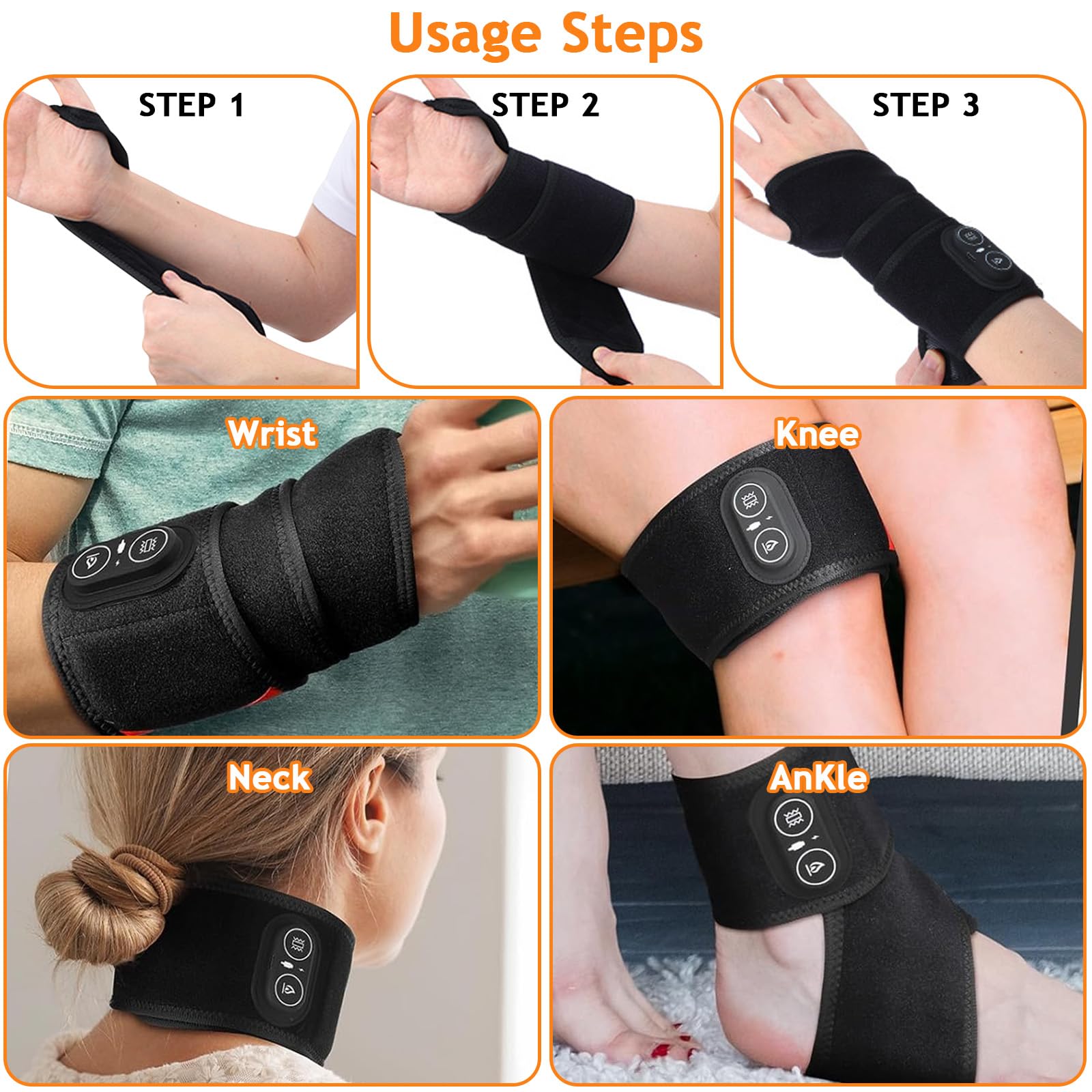 Novalume wrist heat settings control enables customized warmth for soothing comfort