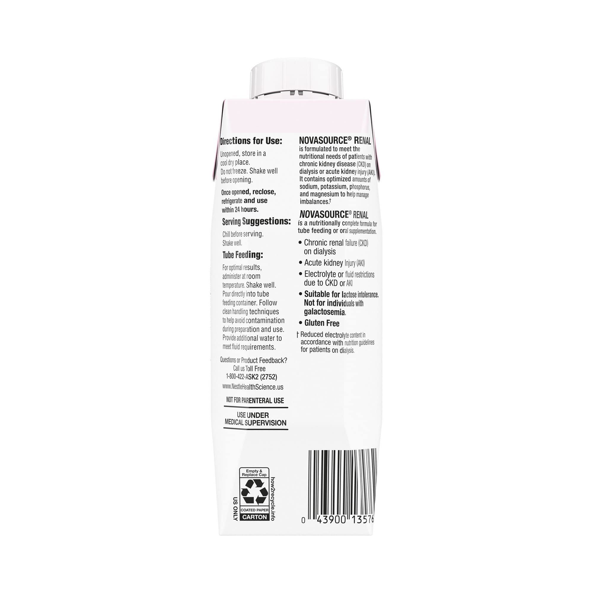 NovaSource Renal bottle pour demonstrates quick shakes for busy, on-the-go meals.