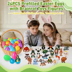 NOVASPORT brainrot mini-figures inside eggs for desk decor and party favors
