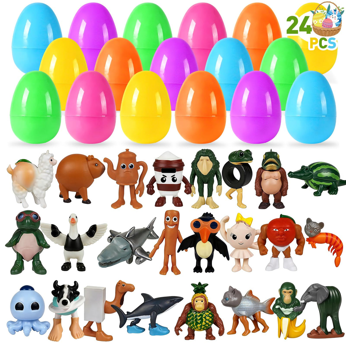 NOVASPORT Easter eggs filled with brainrot figures for hunts and display